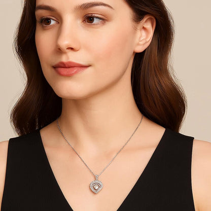necklace with a pendant against a neutral background