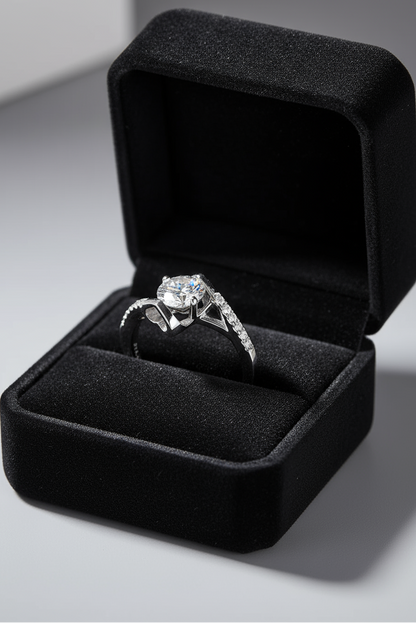 Limitless Love Platinum-Plated Moissanite Ring